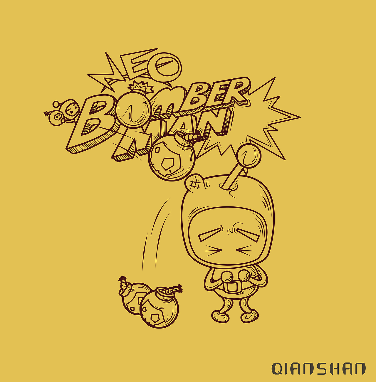 炸弹人（图ZMjQ5NTI0NDEy） - 创作习作 - 站酷设计师千山TT原创素材 - 站酷ZCOOL