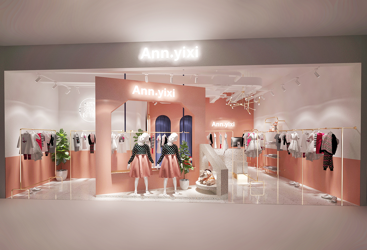 Ann.yixi童装品牌店铺形象设计案例（图ZMjAwMjE3NzQw） - 家装设计 - 站酷设计师第一视觉设计原创素材 - 站酷ZCOOL