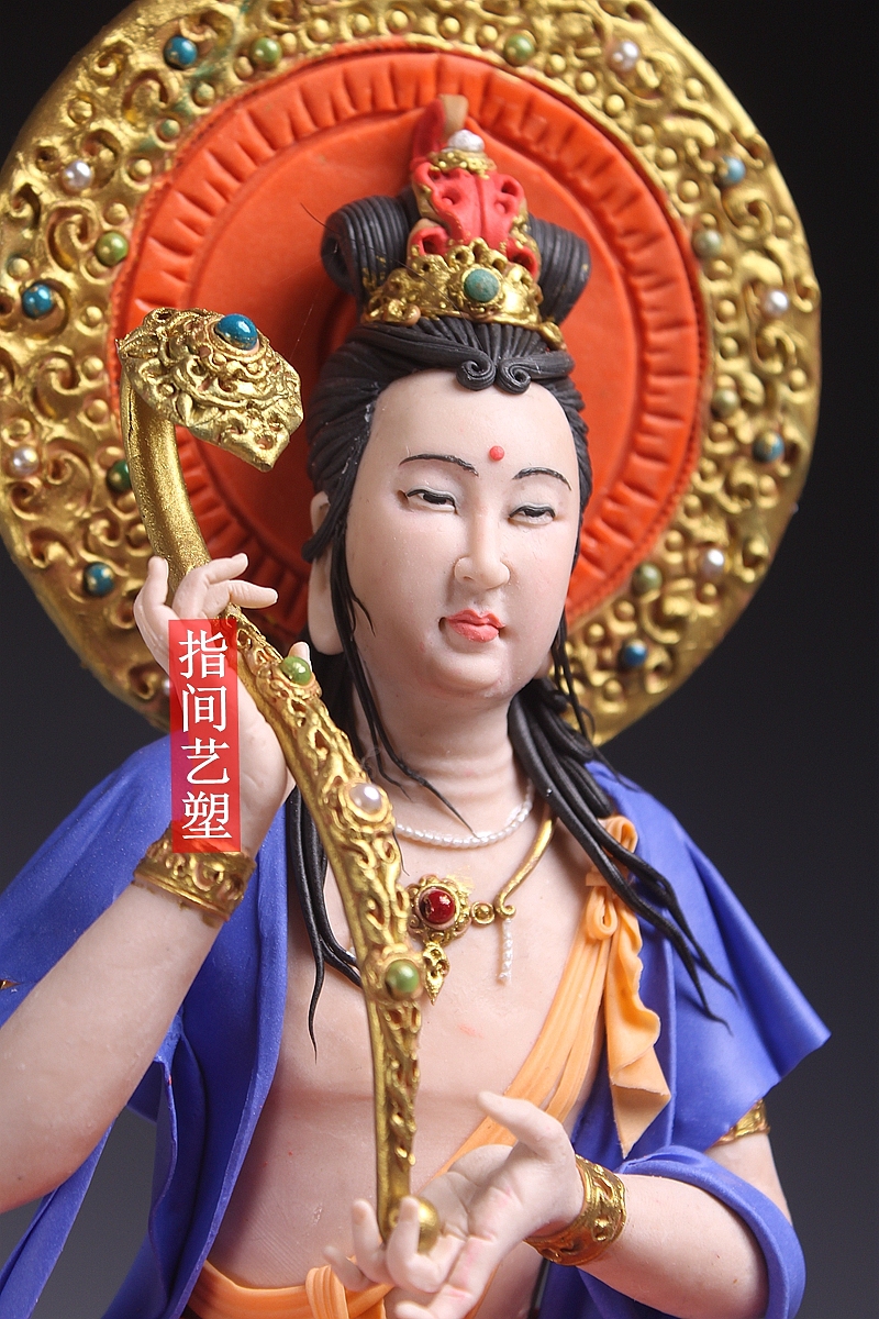 贺加贵面塑软陶（文殊菩萨）