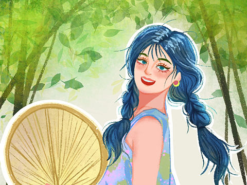 扁平肌理风｜七月的风