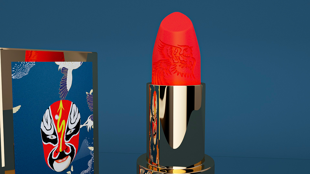 C4D中国风口红（图ZMjEzNjI2MjU2） - 包装 - 站酷设计师野生红蘑菇原创素材 - 站酷ZCOOL