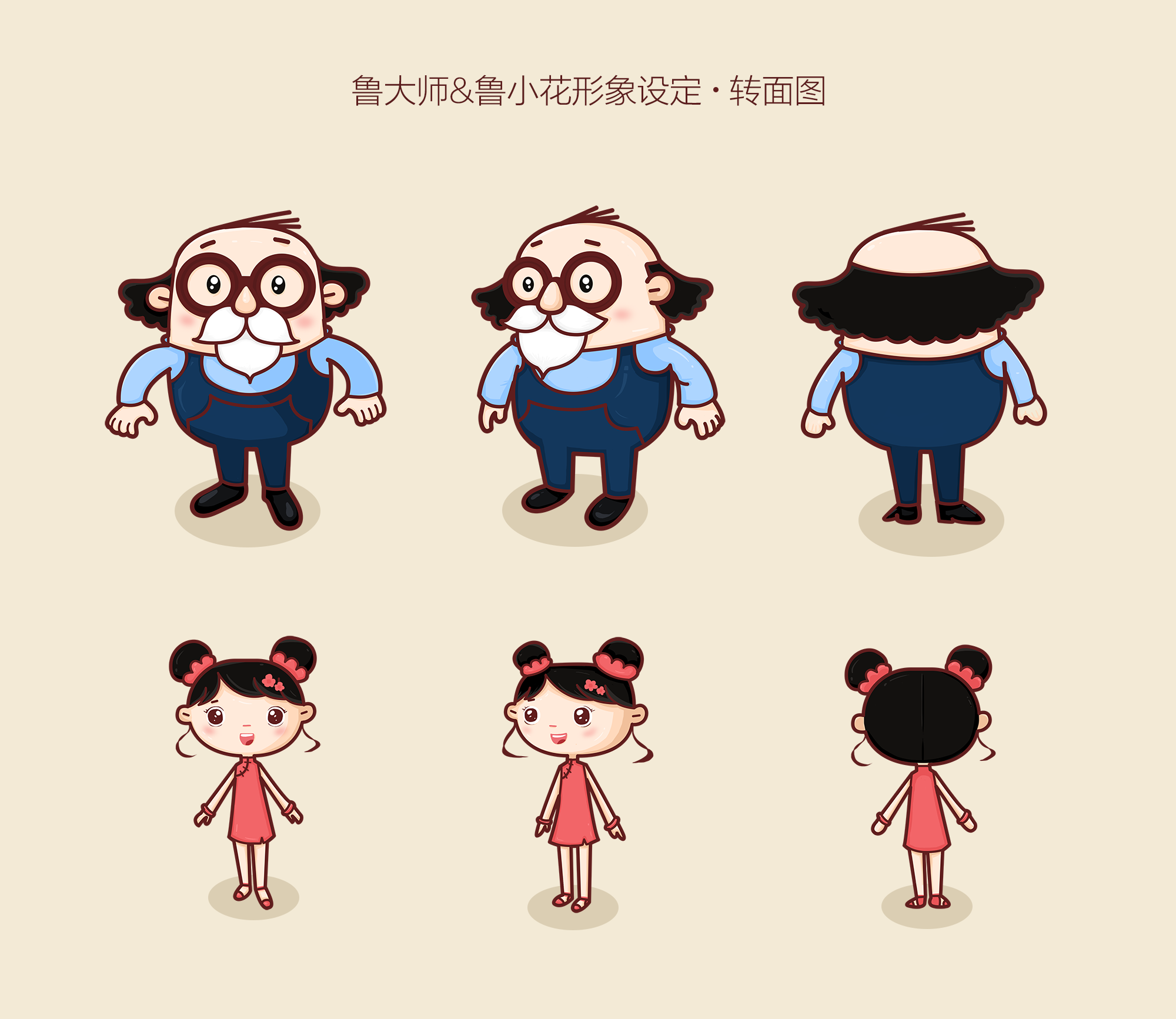 鲁大师q版家族形象设计