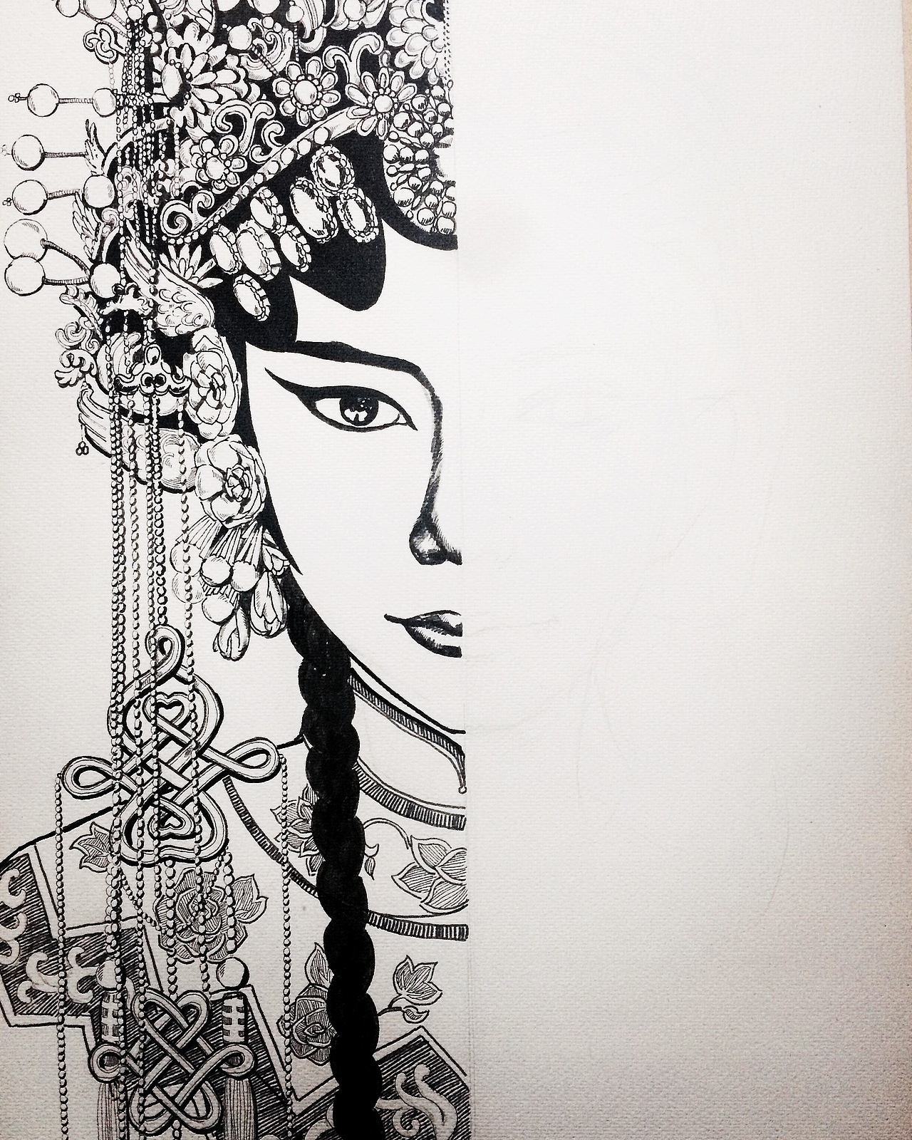 花旦（图ZNDgxMjYwNDg=） - 图案 - 站酷设计师lanxiao蓝晓原创素材 - 站酷ZCOOL