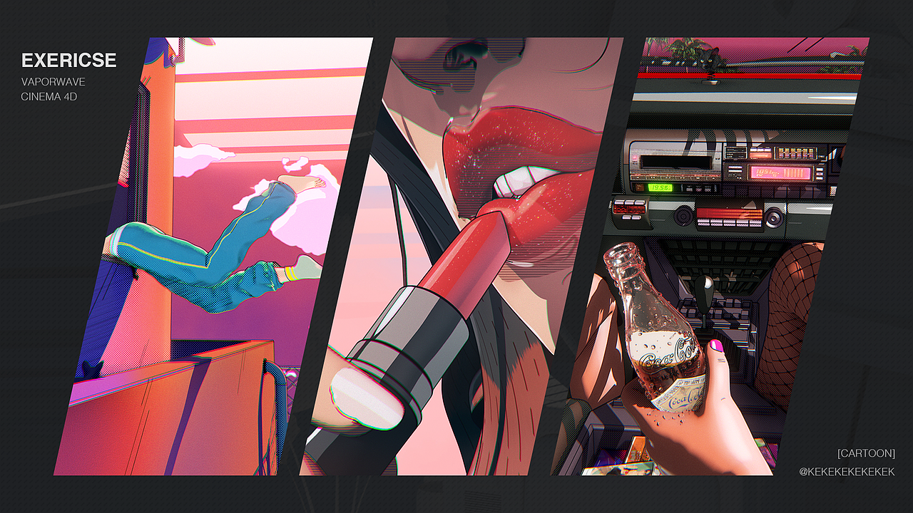 Cartoon Vaporwave（图ZMTU4OTUzNDg0） - 场景 - 站酷设计师KEkekekekekek原创素材 - 站酷ZCOOL