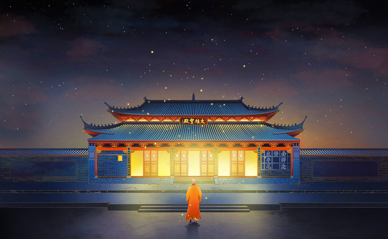 【寿县篇 ·三】 报恩寺 手绘插画