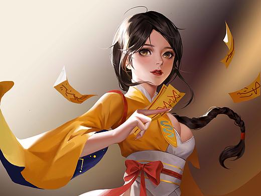 一个降妖除魔的美少女