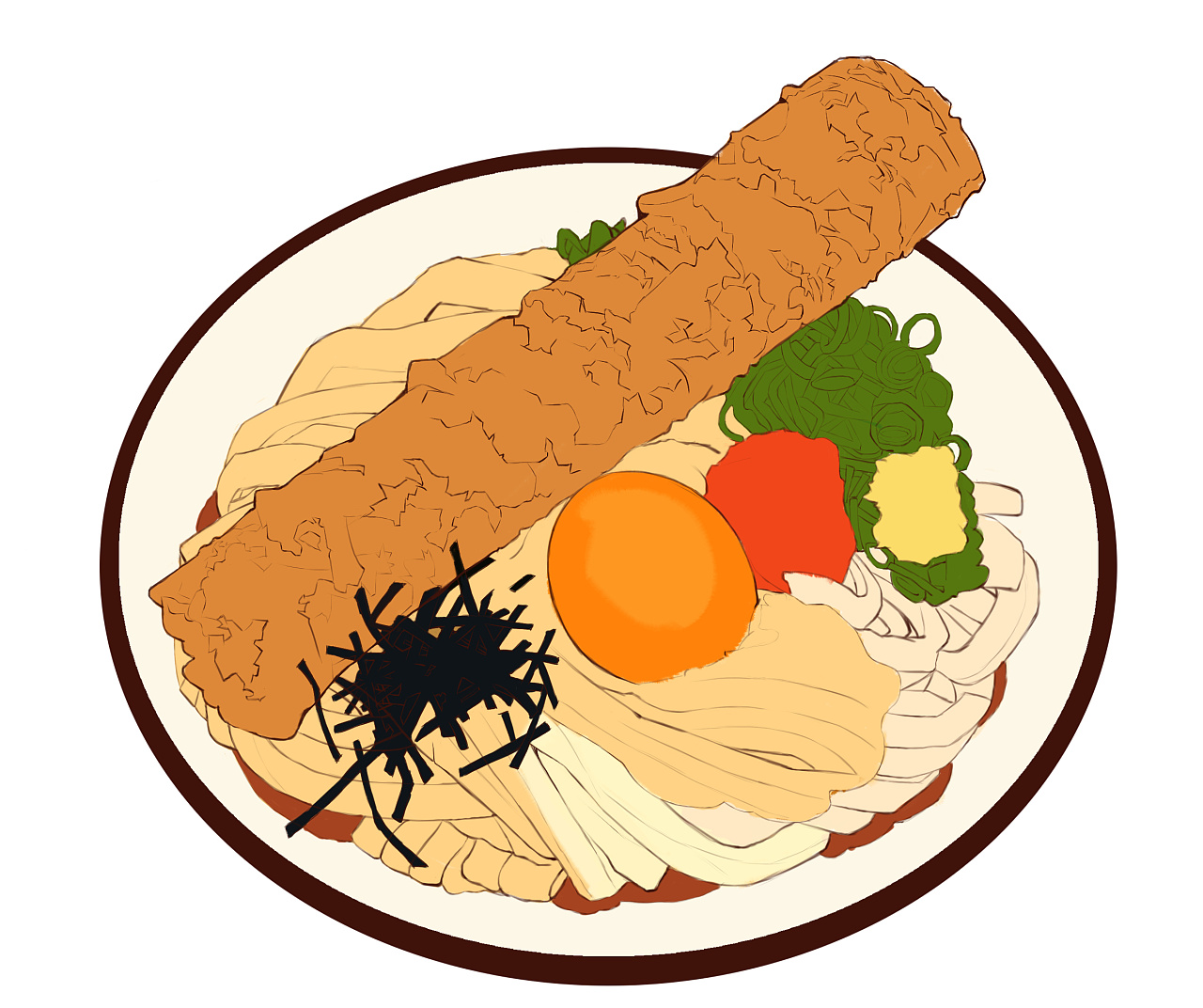 【临摹过程】一碗面