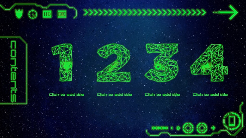 【动态 大气 商务】荧光年终倒计时星空科技IOS PPT模板