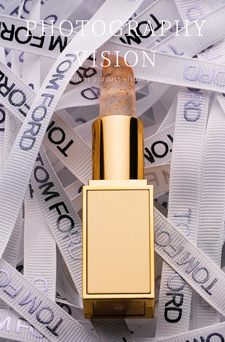 唇膏拍摄x口红拍摄:TF金箔铂金唇膏礼盒