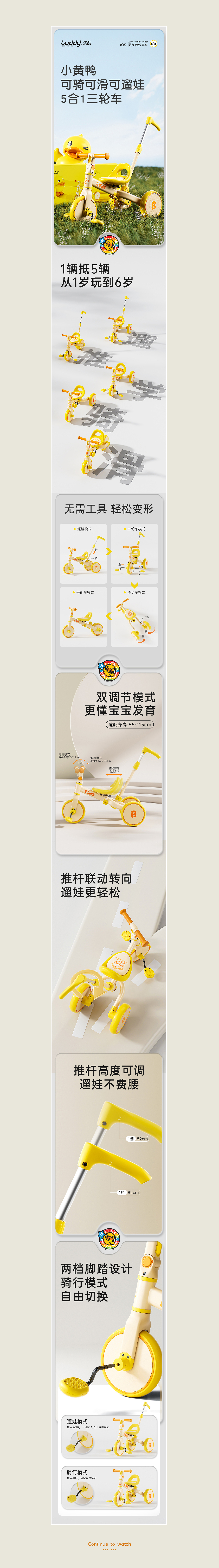 多功能童车详情页（图ZMzY0MjQ2MDA4） - 其他网页 - 站酷设计师盘林西尼原创素材 - 站酷ZCOOL
