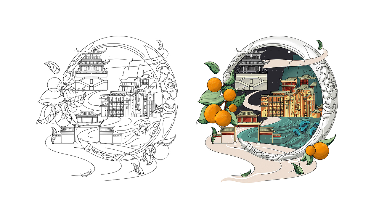 “见画如面”插画设计