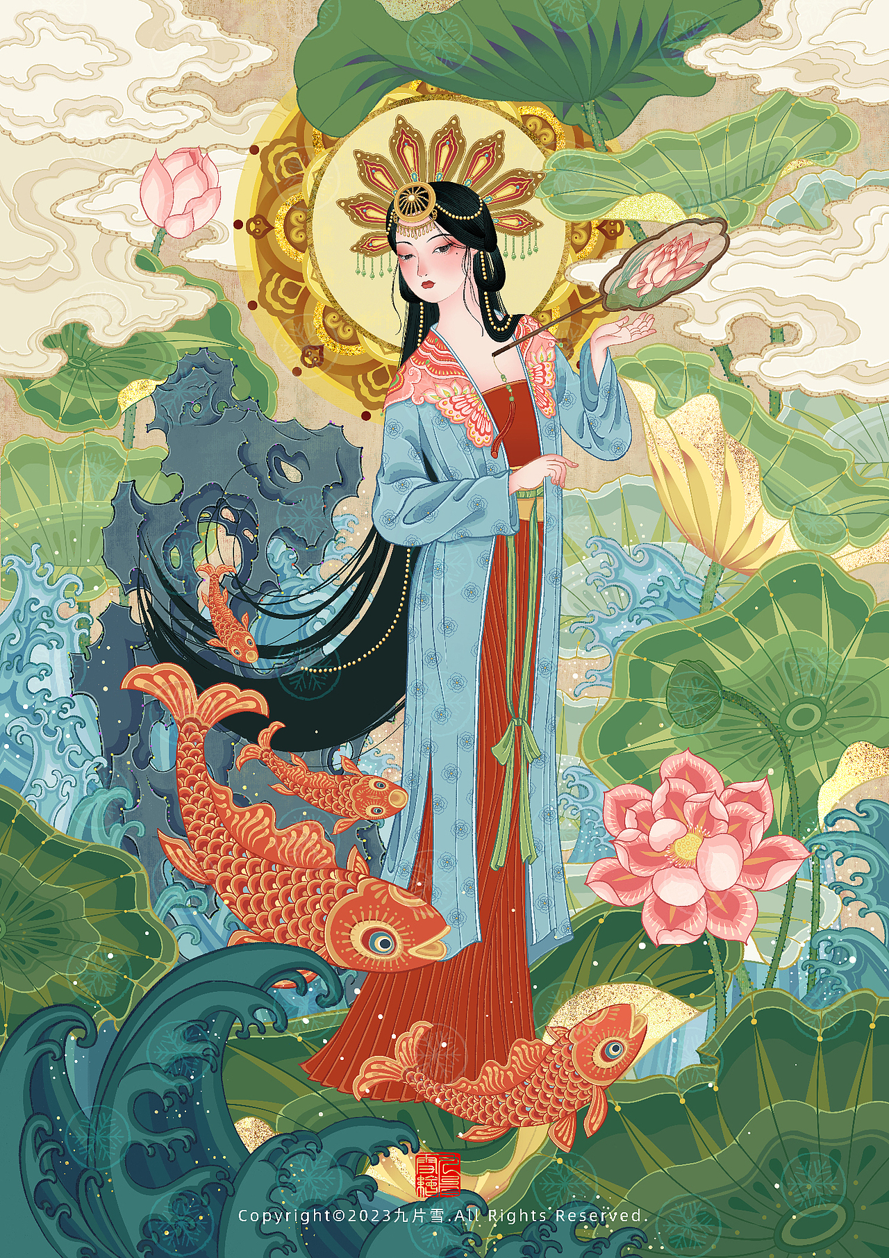送伞仙子（图ZMzUwNzA3MDM2） - 艺术插画 - 站酷设计师九片雪原创素材 - 站酷ZCOOL