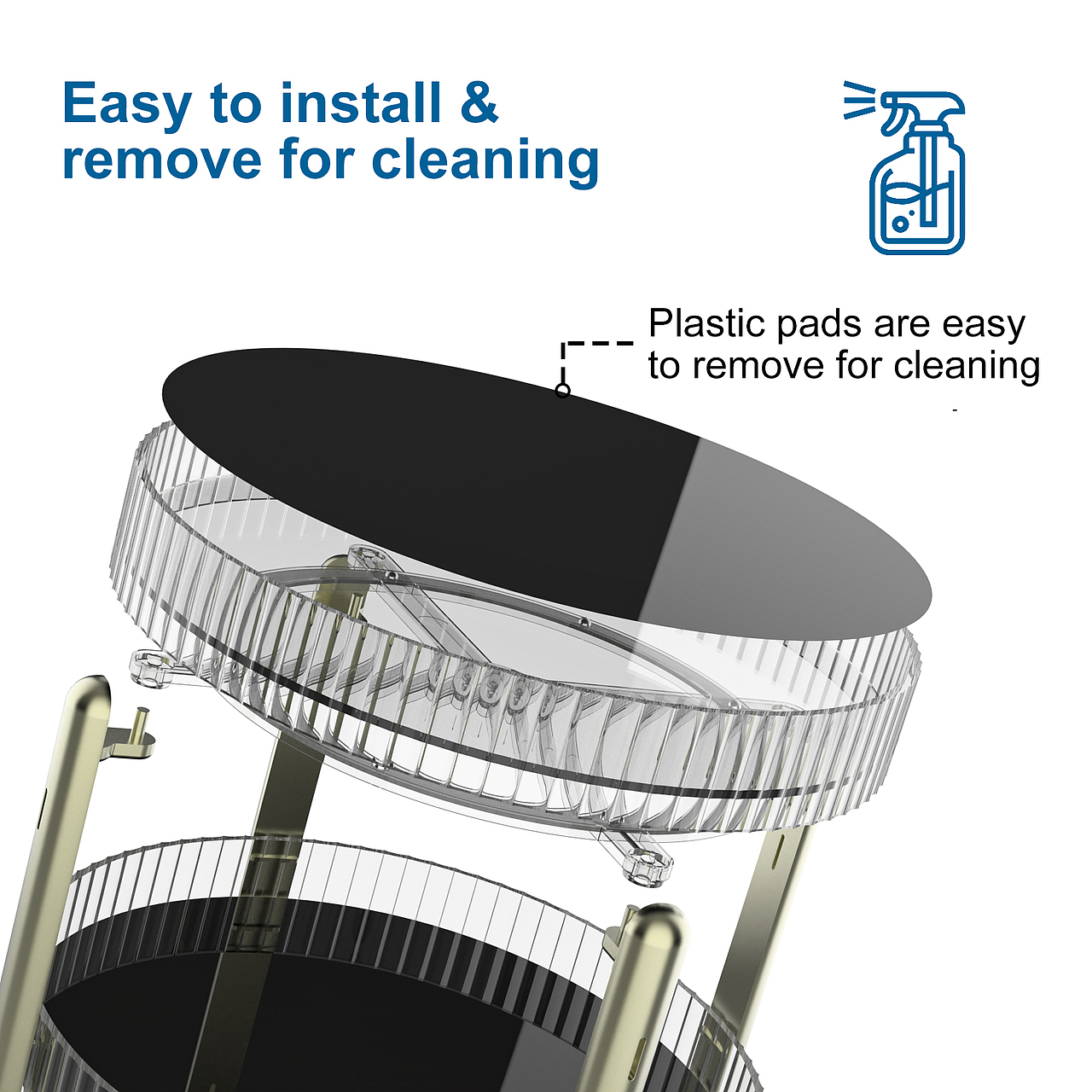 亚马逊 建模渲染 厨房调料转盘收纳