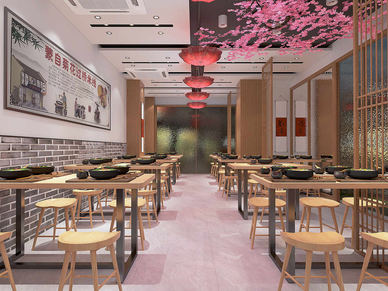 蒙自过桥米线店（图ZMzUxNDM0ODY4） - 酒店餐饮设计 - 站酷设计师筑巢设计aj原创素材 - 站酷ZCOOL