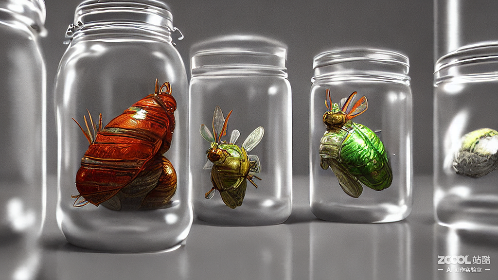 #AI 创作实验室#玻璃罐子里的虫子（图ZMzE5NTcxNzM2） - AI作品 - 站酷设计师柚子罐头原创素材 - 站酷ZCOOL