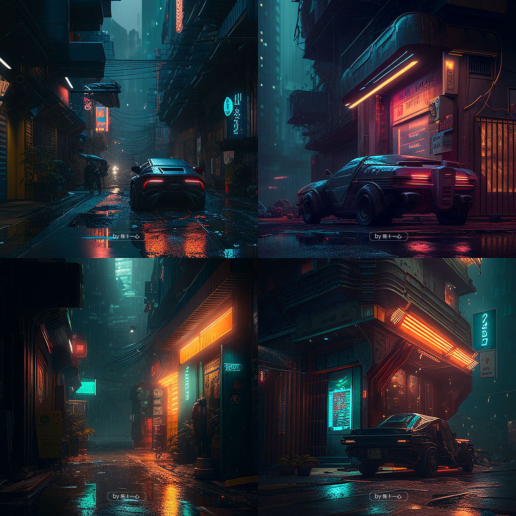 【Midjourney】赛博朋克 ，光影渲染（图ZMzI3MzQ1NjI4） - AI作品 - 站酷设计师陈十一心SD原创素材 - 站酷ZCOOL