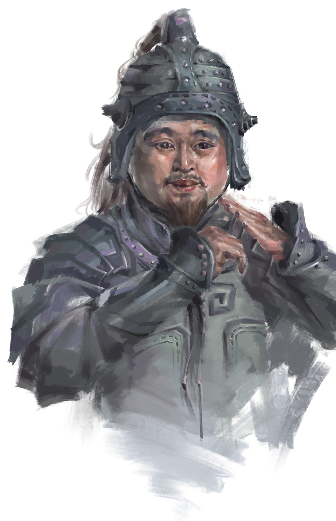 0举报收藏分享原创作品插画创作习作三国邢道荣头像板绘线稿联练习no