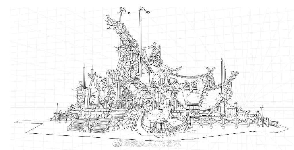 单体场景线稿练习