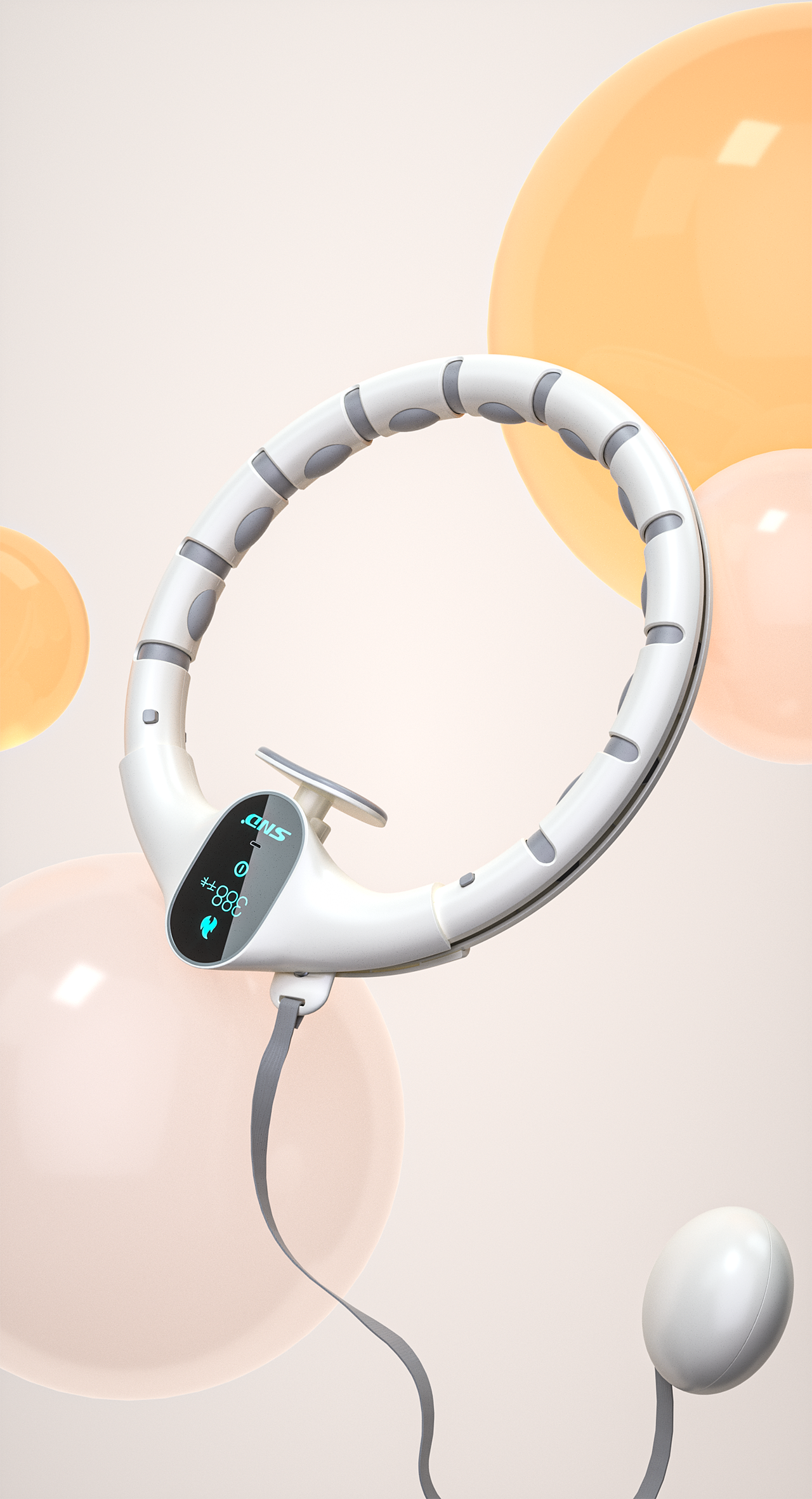 产品渲染_呼啦圈+女士哑铃+美腿仪