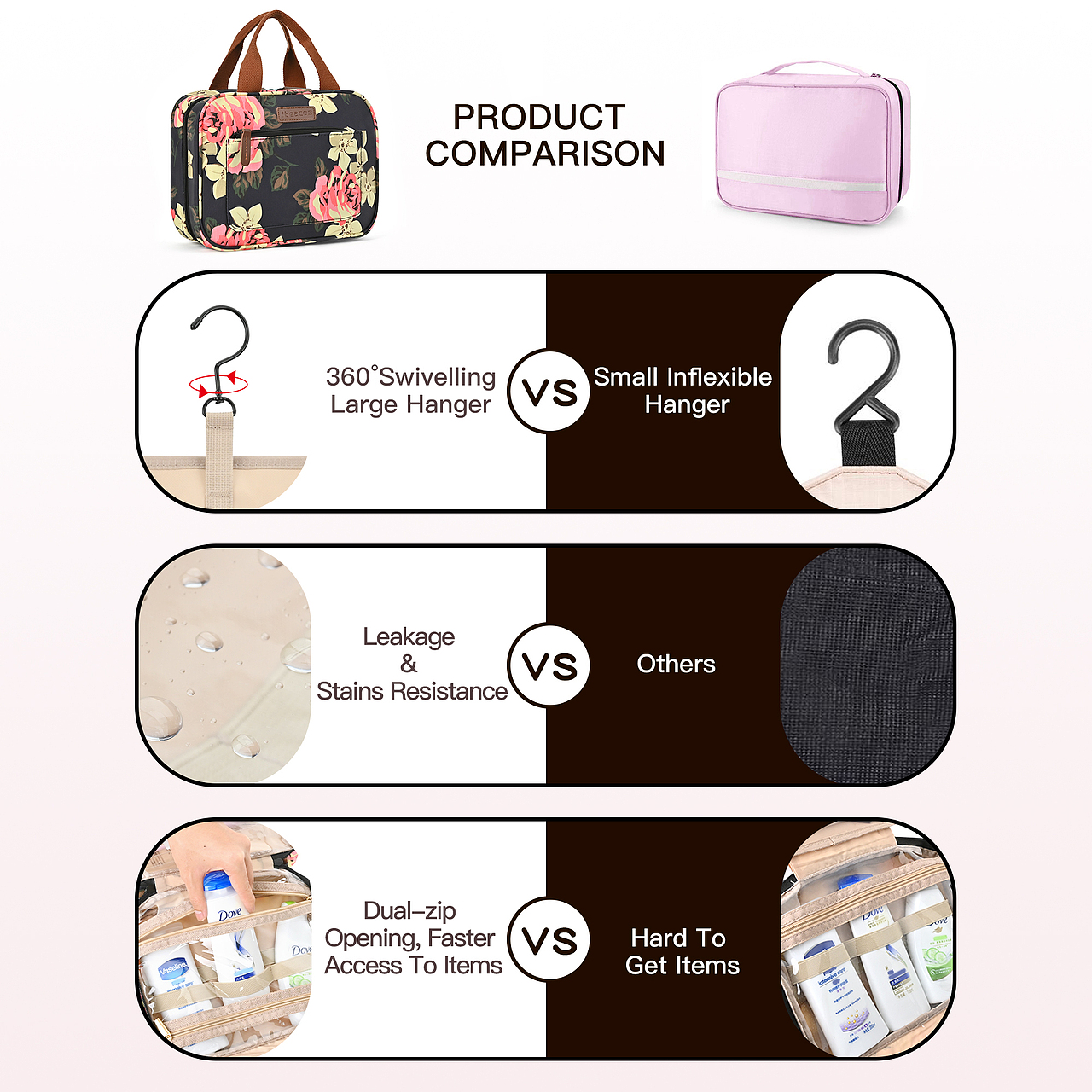 牡丹花旅行洗漱包