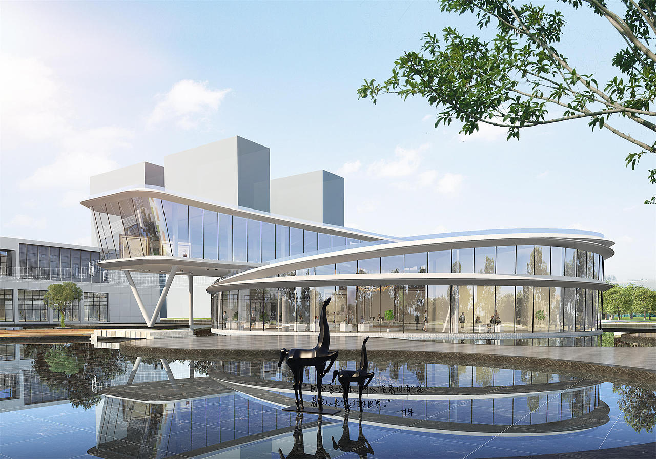 室外建筑景观效果图丨鸟瞰+透视