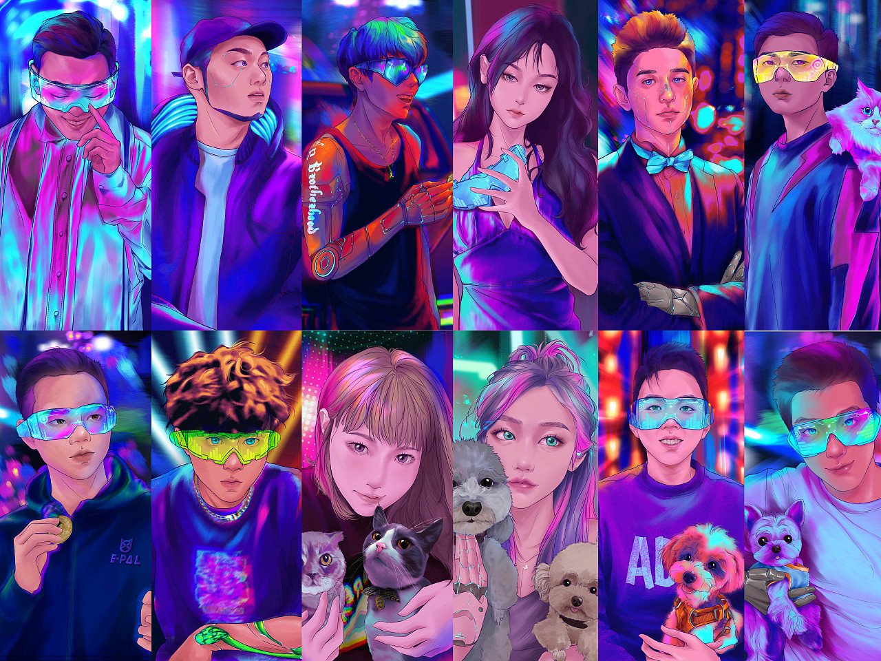 【赛博朋克风定制头像】游戏公司全员赛博化