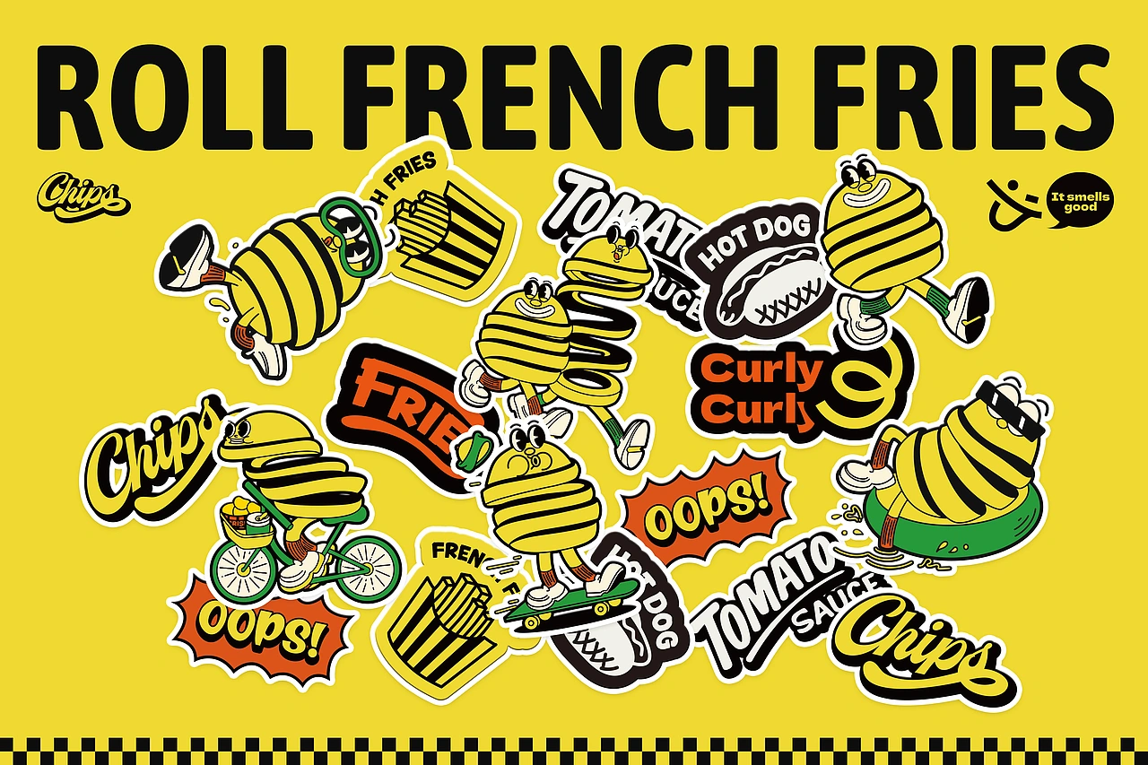 卷卷薯条-餐饮策略视觉设计