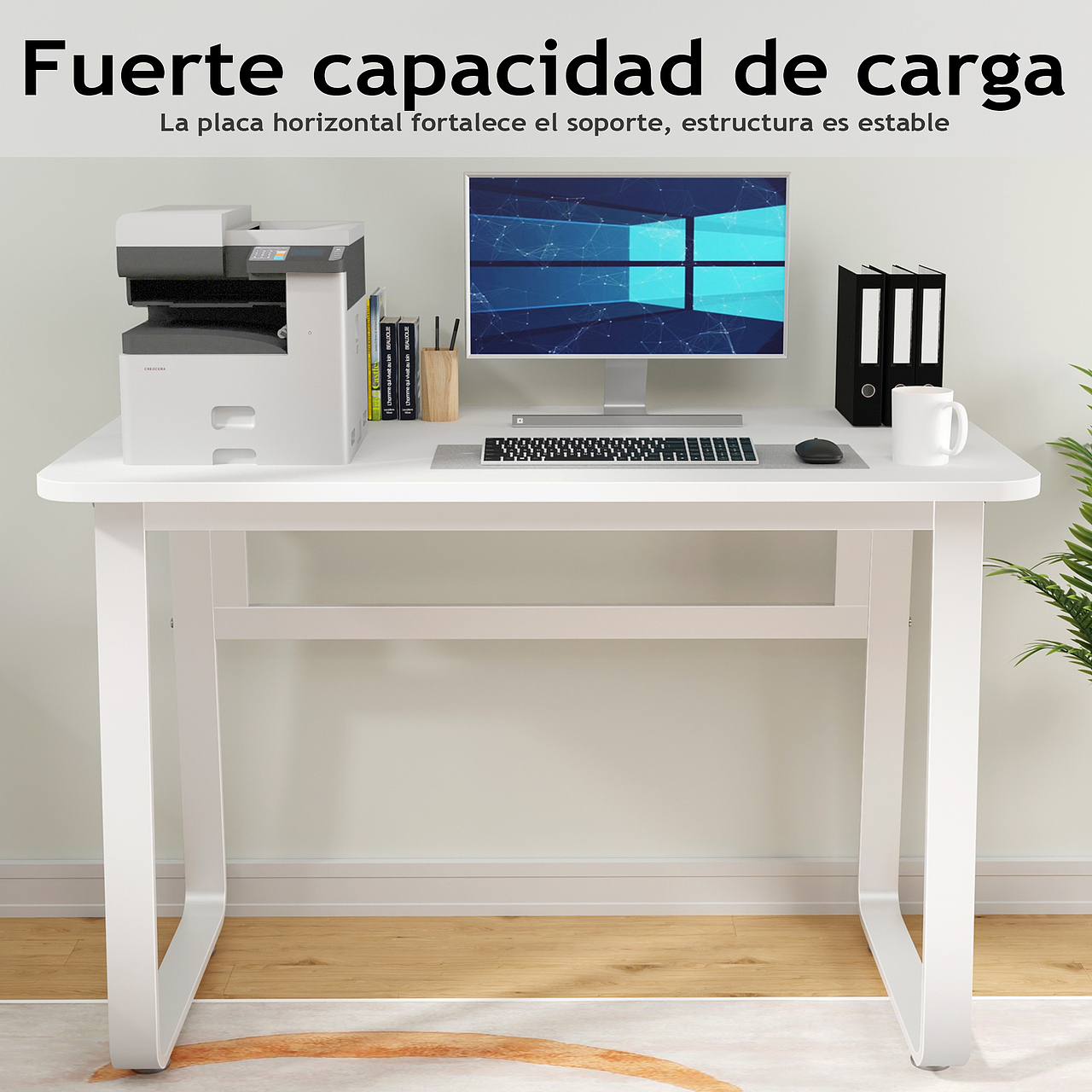 U型桌场景搭建渲染 主图排版设计