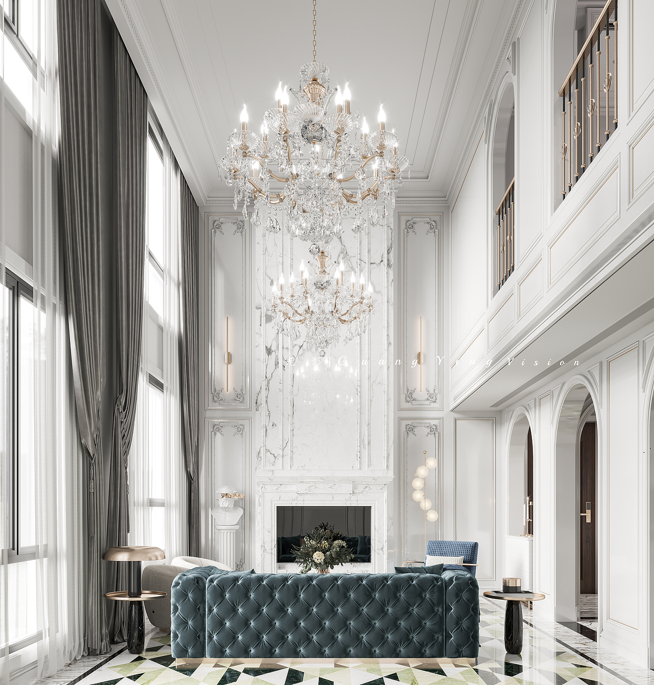 家装-法式挑空别墅