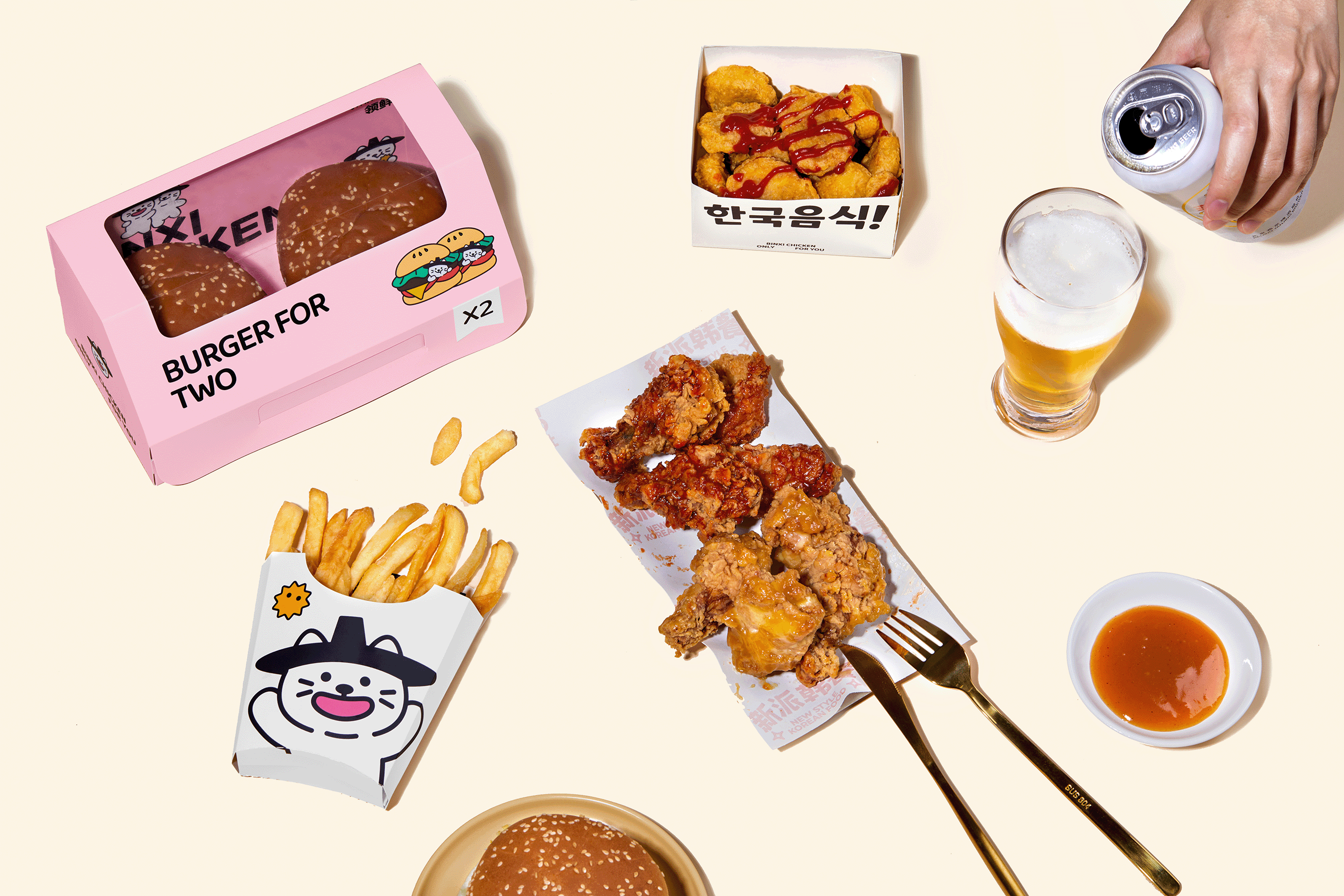 「宾喜CHICKEN」韩式炸鸡餐饮品牌全案设计 - ISLELESS（图ZMzQ1OTQyODIw） - 品牌 - 站酷设计师循环现场原创素材 - 站酷ZCOOL