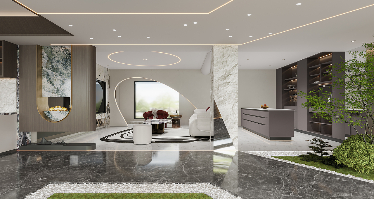 现代｜工装表现 | 展厅（图ZMzYyNDg0NDQw） - 家装设计 - 站酷设计师一只小星星星原创素材 - 站酷ZCOOL