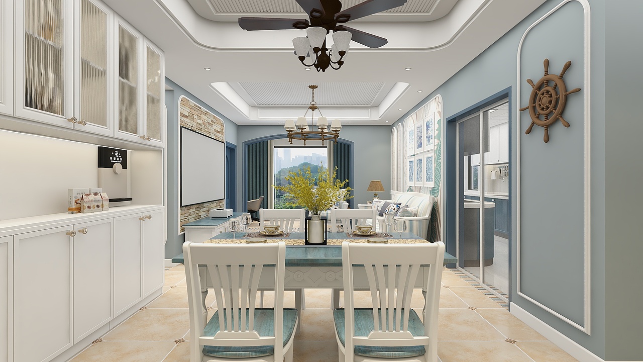 四川岳池御龙湾（111平方地中海三居室）（图ZMzE2ODgxOTQw） - 家装设计 - 站酷设计师设计师成爽原创素材 - 站酷ZCOOL