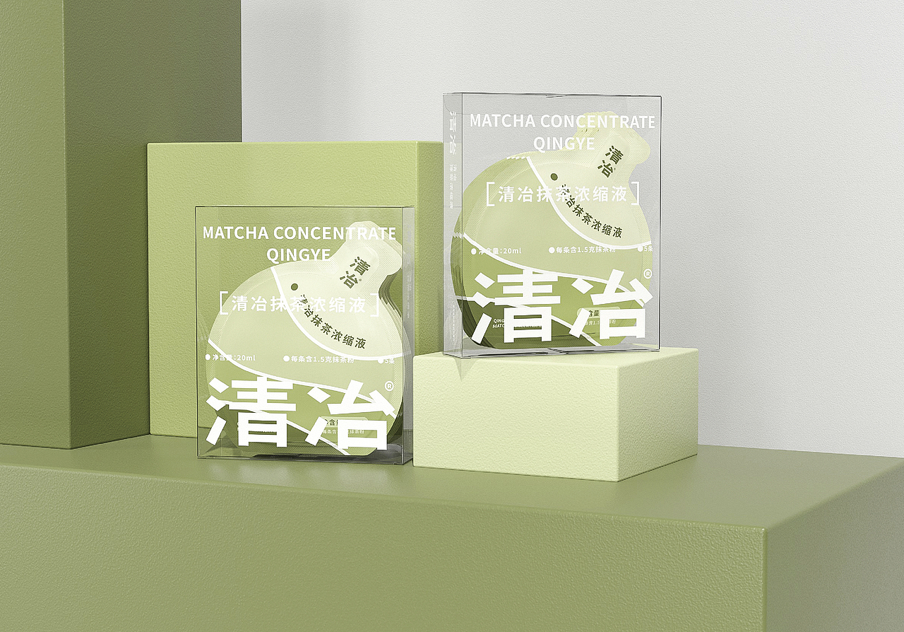 清冶-抹茶饮料全案设计/包装设计/物料设计/VI设计
