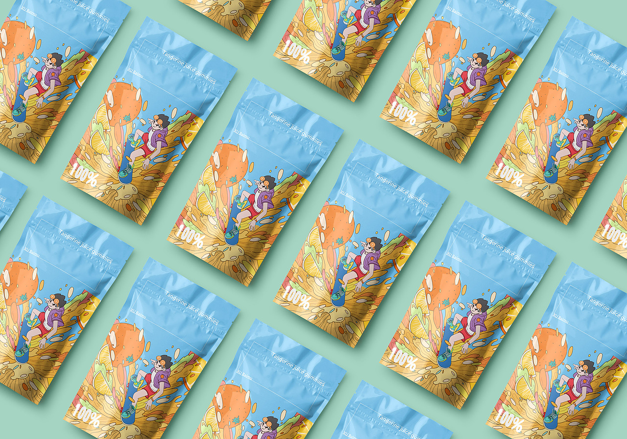 橘子主题插画极其运用