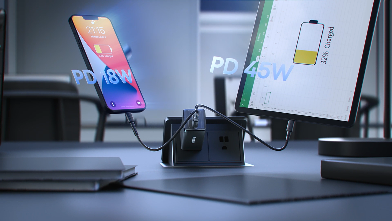 氮化镓充电器CG动画