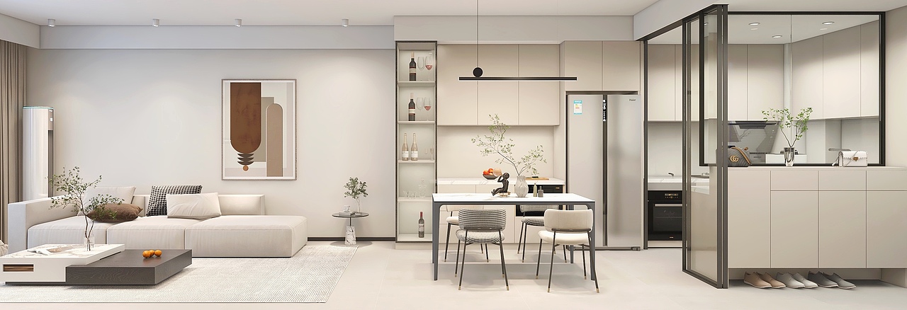 深圳如愿全案设计:现代极简白,干干净净的才显高级!