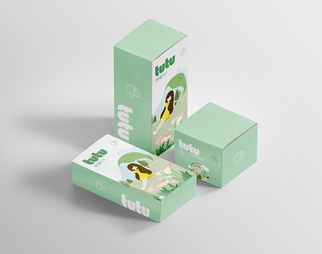 少女森系护肤品包装插画（图ZMzE5ODkzMzEy） - 创作习作 - 站酷设计师oo不不原创素材 - 站酷ZCOOL