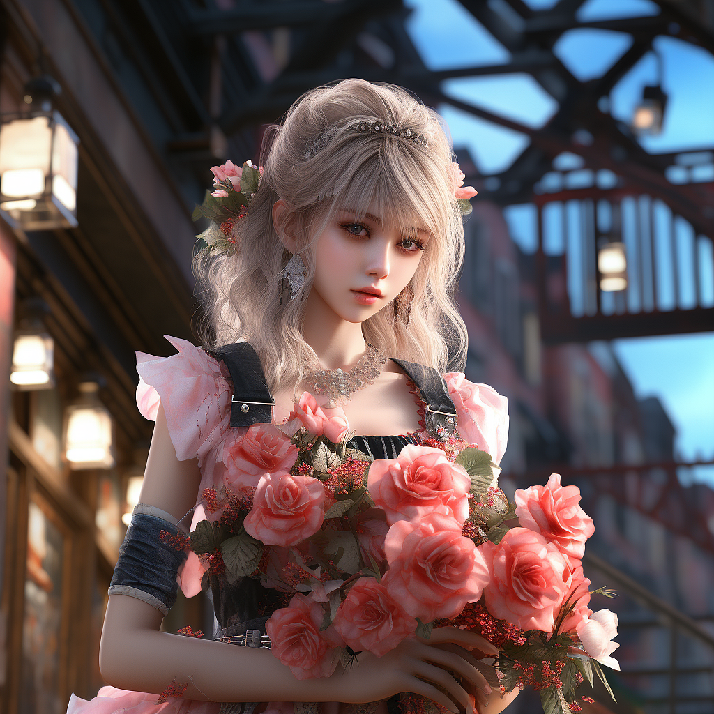 城市风写实动漫女孩壁纸