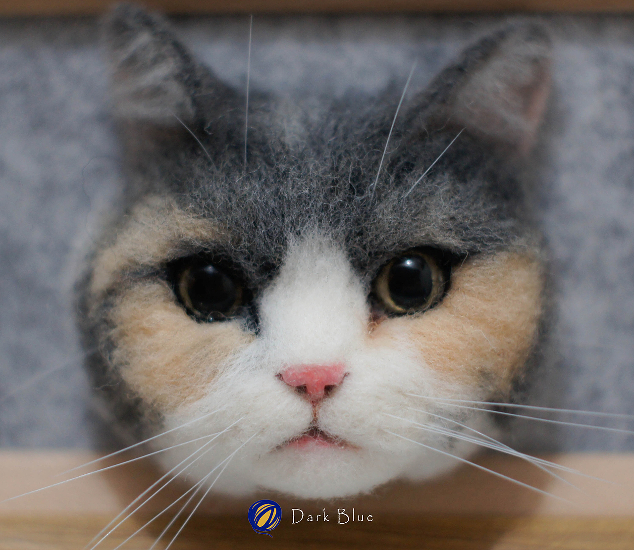 羊毛毡猫咪头像相框