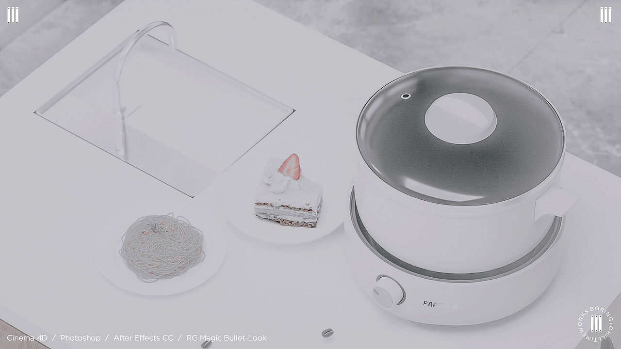 C4D室内渲染 I 厨房家