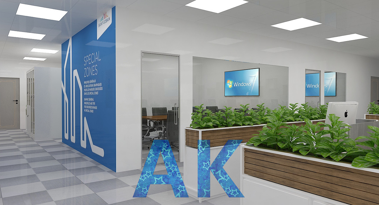 办公室展厅3D设计效果图