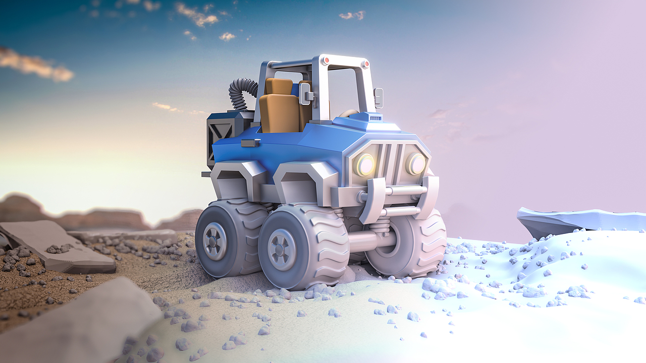 blender练习-Small Truck（图ZMzIxMTIzNzQ0） - 场景 - 站酷设计师李大博原创素材 - 站酷ZCOOL