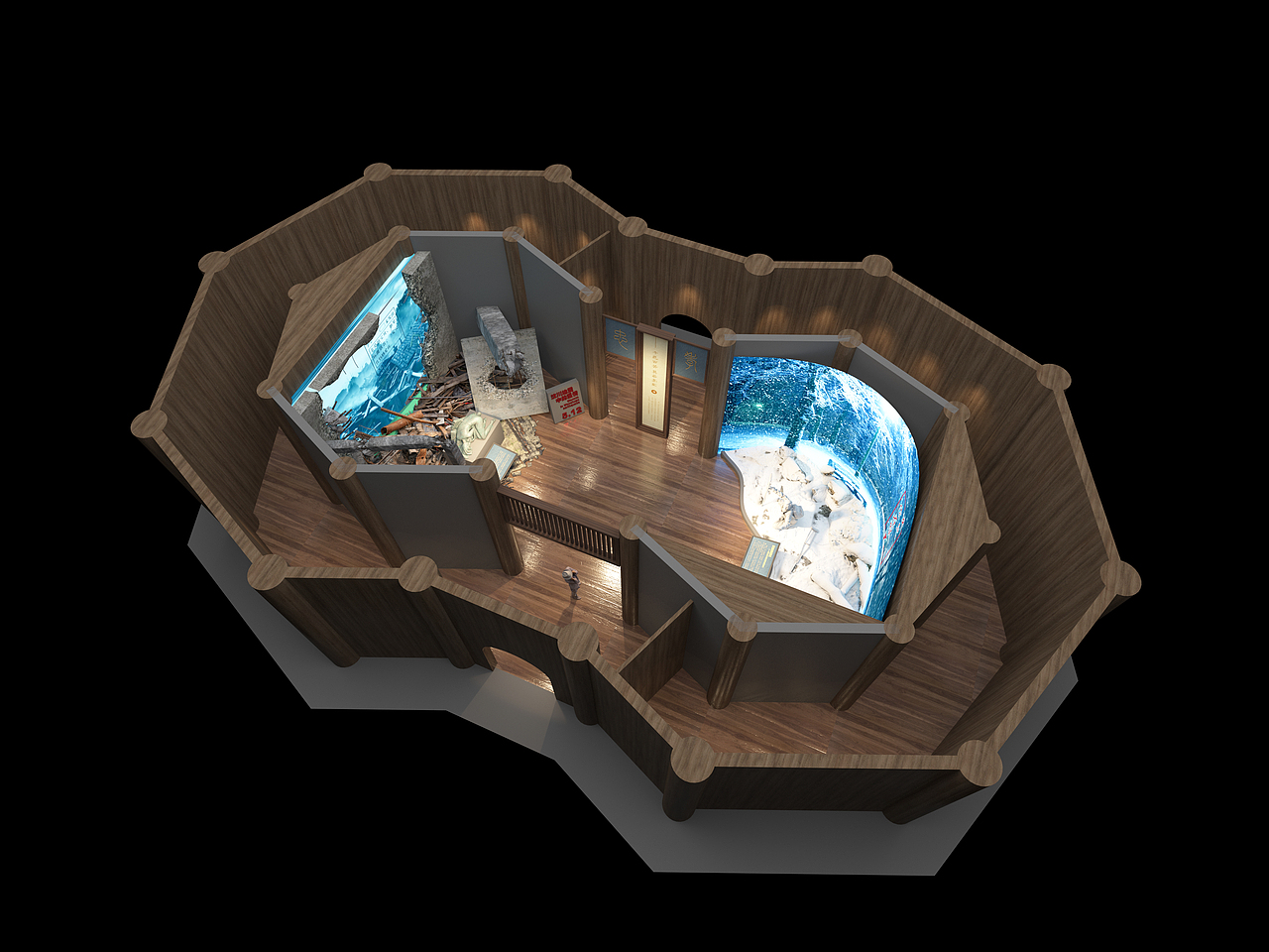 某双子塔展陈设计方案(图ZMzU2NTA3MzAw) - 建筑/空间 - 站酷设计师展览逻辑喵原创素材 - 站酷ZCOOL
