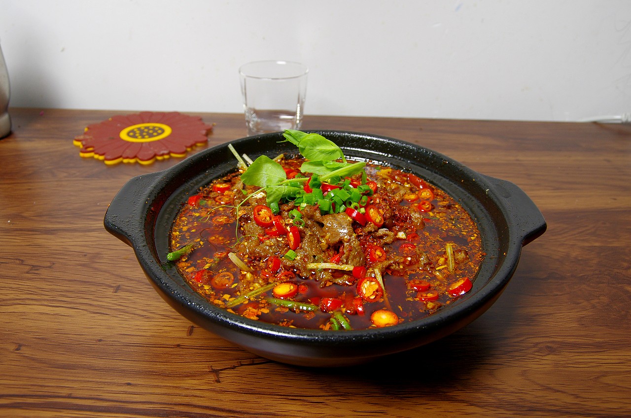 川菜~南瓜尖水煮牛肉