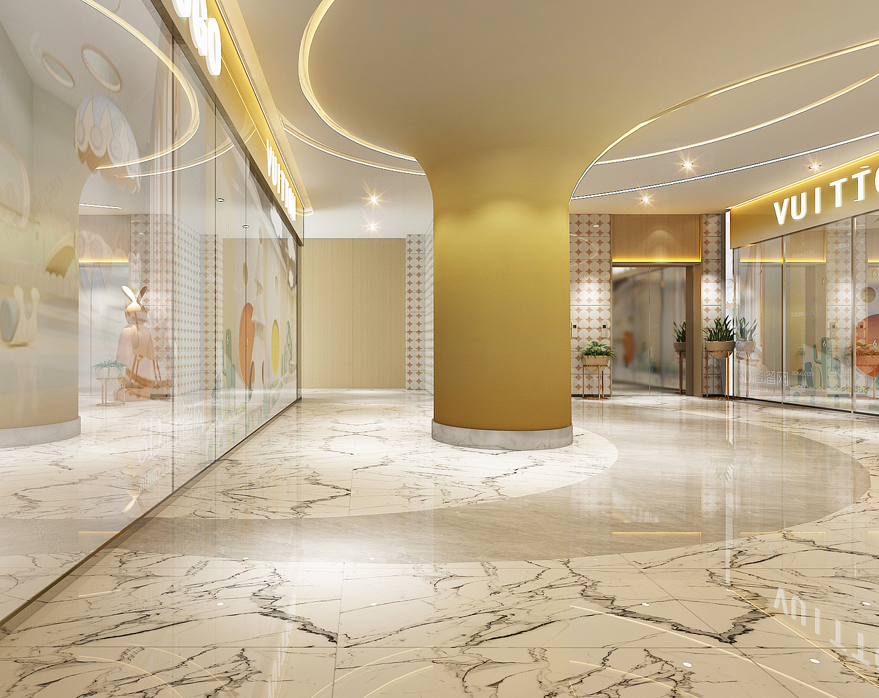 银川商场装修设计效果图|银川装修公司