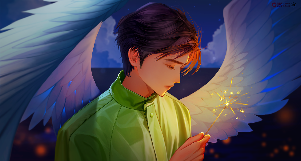 白翼天使蔡徐坤（图ZMzE3NzE5ODQ4） - 创作习作 - 站酷设计师尼克鱼鱼原创素材 - 站酷ZCOOL