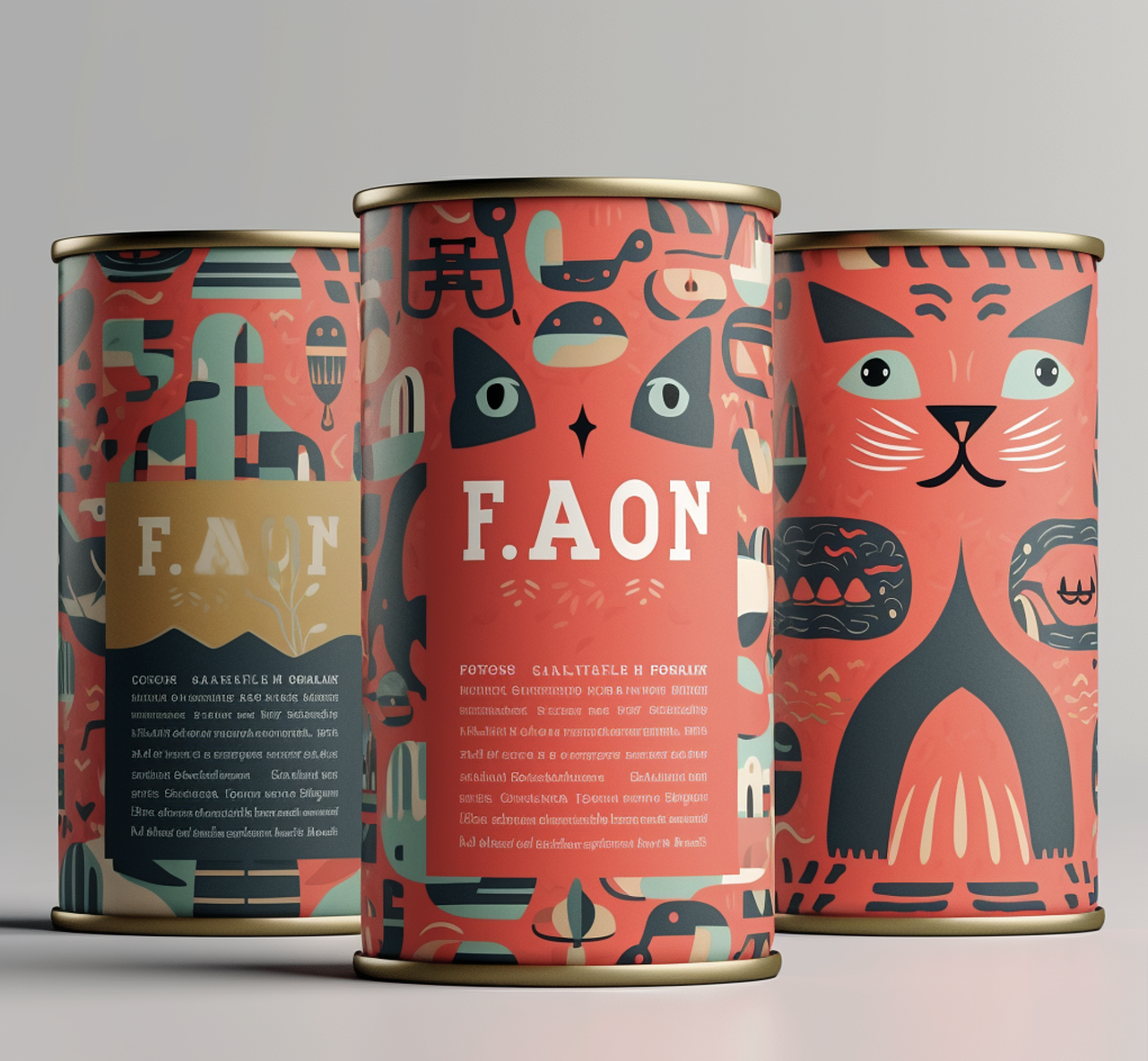 (个人设计)猫零食,插画风格包装设计