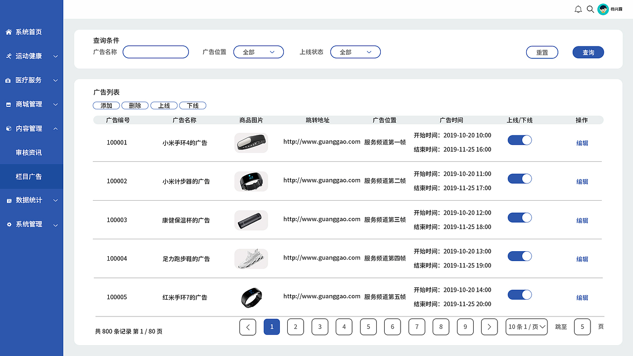 OA后台系统-大健康医疗