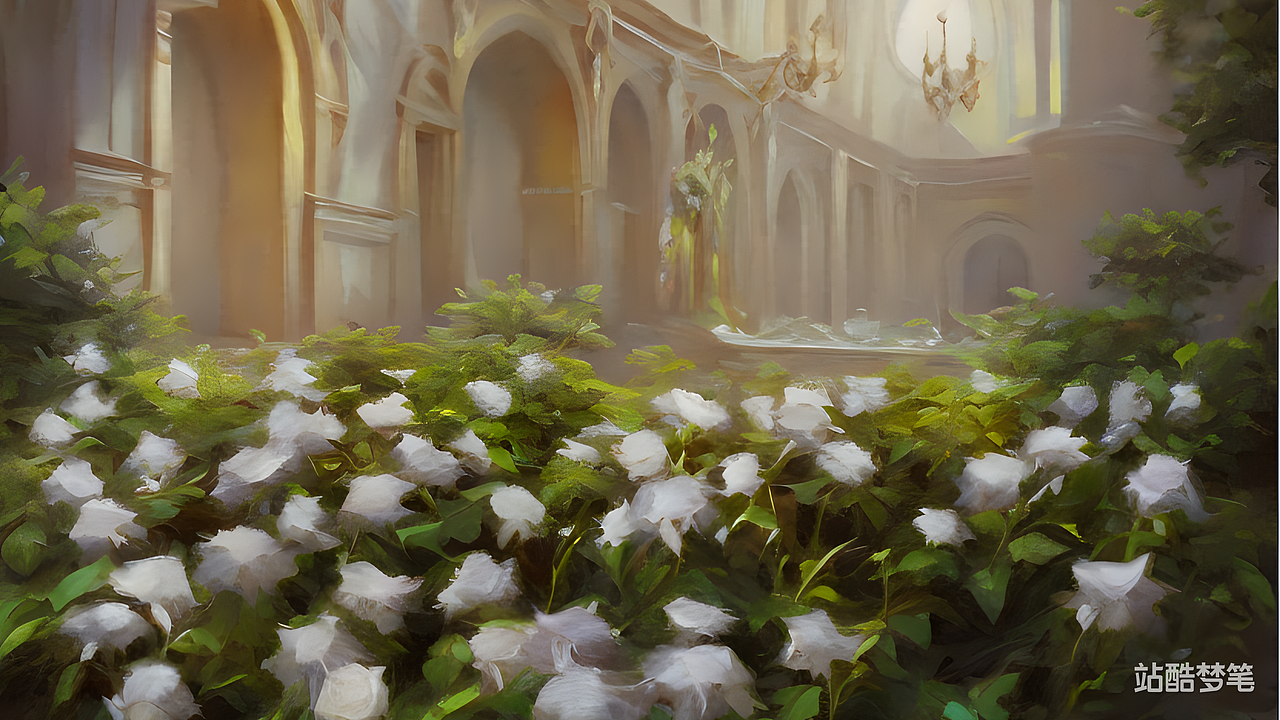 #站酷梦笔#美丽的曼陀罗花包裹着宫殿，，流行趋势，
