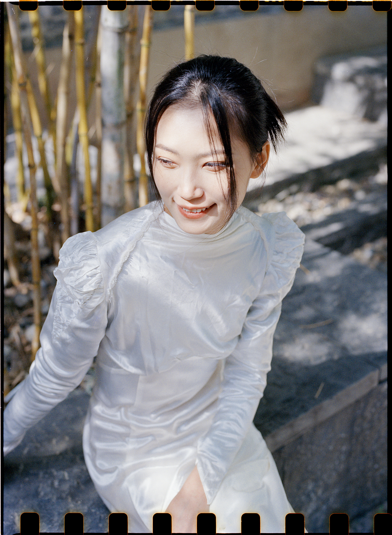 胶片白色礼服个人写真